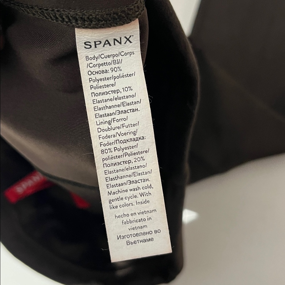 Spanx Chocolate Brown Leggings Suede-Like Texture Velvet Medium Fall Winter - Picture 6 of 7
